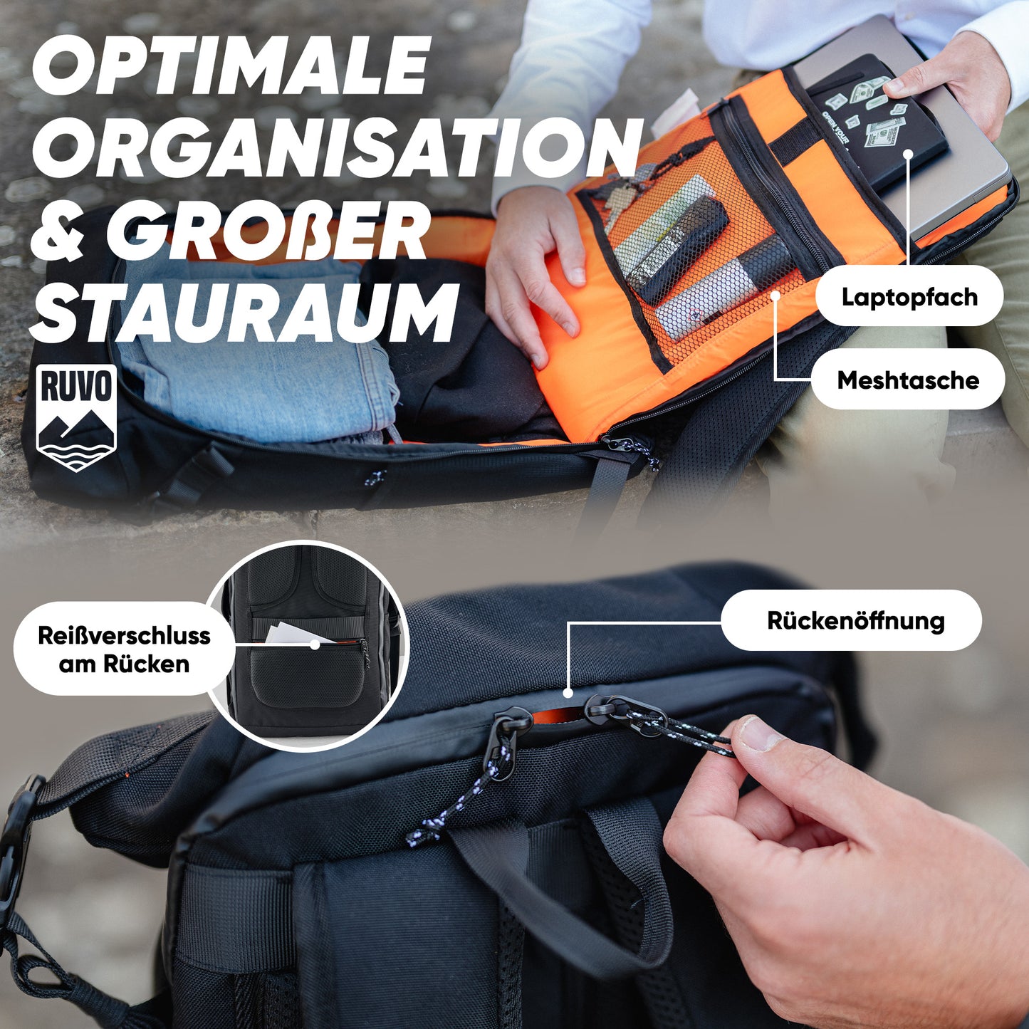 RUVO® Premium Rucksack